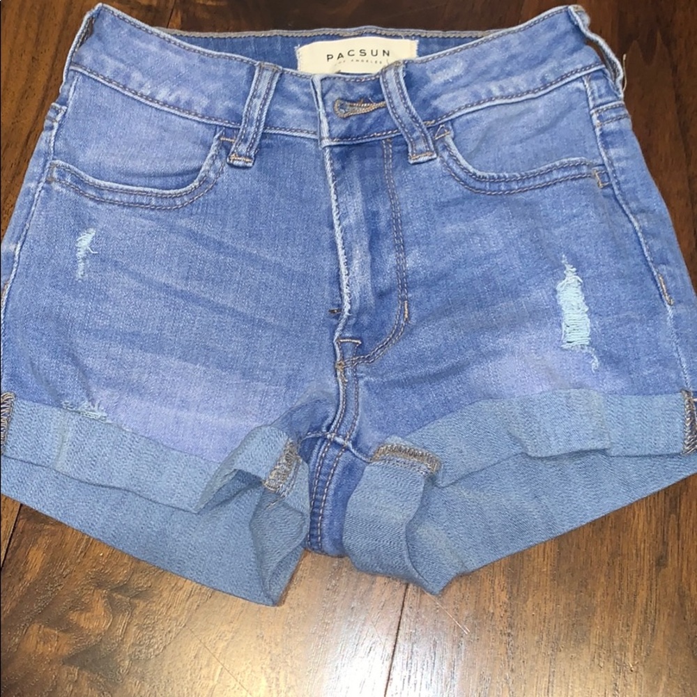 pacsun blue jean shorts